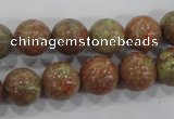 CUG104 15.5 inches 12mm round Chinese unakite beads wholesale