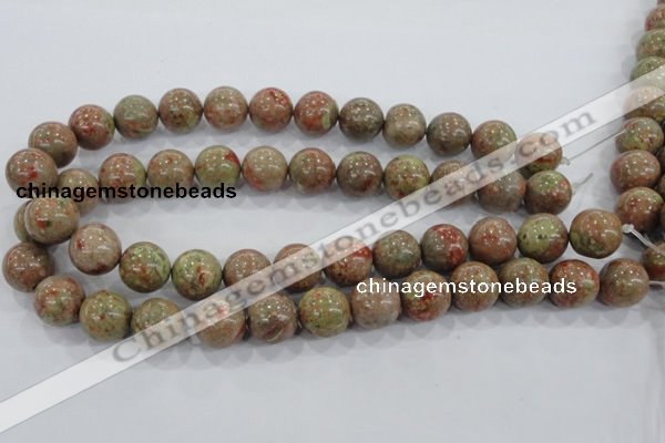 CUG106 15.5 inches 16mm round Chinese unakite beads wholesale