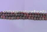 CUG180 15.5 inches 4mm round matte unakite gemstone beads