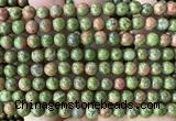 CUG213 15 inches 6mm round unakite beads wholesale