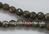 CUG300 15.5 inches 4mm faceted round unakite gemstone beads