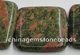 CUG52 16 inches 40*40mm square natural unakite gemstone beads wholesale