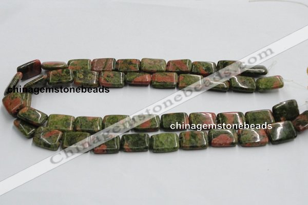 CUG53 16 inches 13*18mm rectangle natural unakite gemstone beads