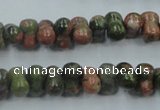 CUG65 16 inches 8*12mm bone natural unakite gemstone beads wholesale