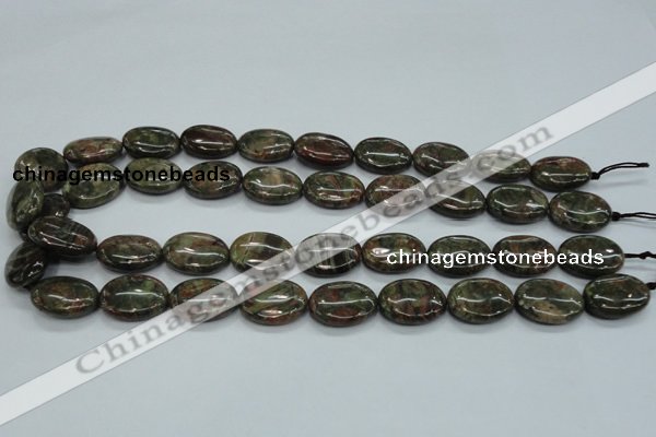 CUJ02 15.5 inches 15*20mm oval autumn jasper gemstone beads