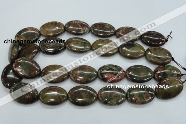 CUJ03 15.5 inches 22*30mm oval autumn jasper gemstone beads