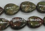 CUJ04 15.5 inches 15*20mm flat teardrop autumn jasper gemstone beads