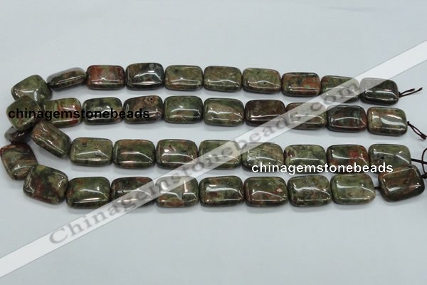 CUJ05 15.5 inches 15*20mm rectangle autumn jasper gemstone beads