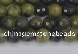 CUJ101 15.5 inches 6mm faceted round African green autumn jasper beads