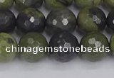 CUJ103 15.5 inches 10mm faceted round African green autumn jasper beads