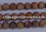 CVJ11 15.5 inches 6mm round matte venus jasper beads wholesale