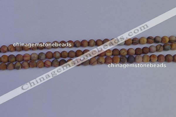 CVJ11 15.5 inches 6mm round matte venus jasper beads wholesale