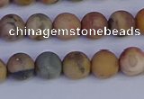 CVJ12 15.5 inches 8mm round matte venus jasper beads wholesale