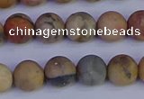 CVJ14 15.5 inches 10mm round matte venus jasper beads wholesale