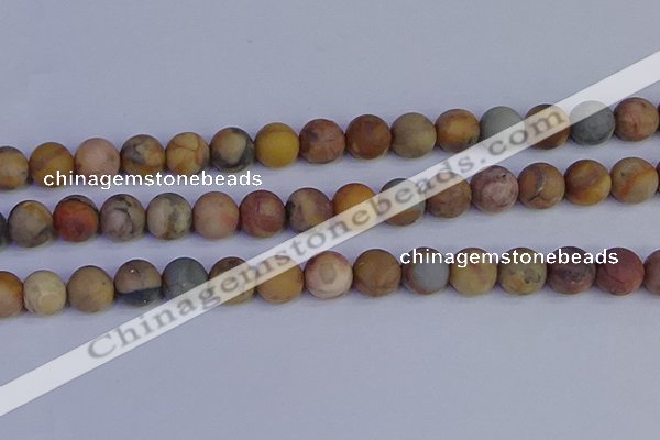 CVJ16 15.5 inches 14mm round matte venus jasper beads wholesale