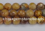 CVJ22 15.5 inches 6mm faceted round venus jasper beads wholesale