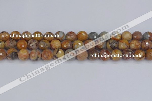 CVJ25 15.5 inches 12mm faceted round venus jasper beads wholesale