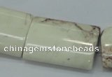 CWB03 15.5 inches 22*32mm rectangle natural white howlite gemstone beads