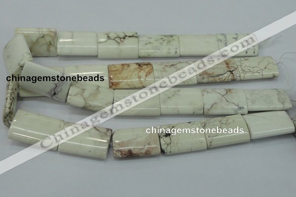 CWB03 15.5 inches 22*32mm rectangle natural white howlite gemstone beads