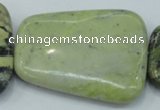 CWB105 15.5 inches 40*50mm trapezoid yellow howlite turquoise beads