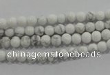 CWB200 15.5 inches 4mm round natural white howlite beads wholesale