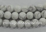 CWB202 15.5 inches 8mm round natural white howlite beads wholesale