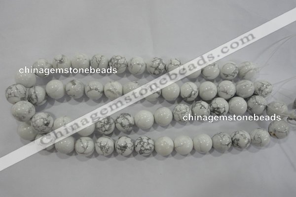 CWB205 15.5 inches 14mm round natural white howlite beads wholesale