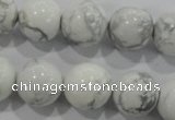 CWB206 15.5 inches 16mm round natural white howlite beads wholesale