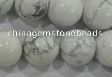 CWB208 15.5 inches 20mm round natural white howlite beads wholesale