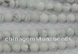 CWB211 15.5 inches 6mm faceted round natural white howlite beads