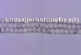 CWB225 15.5 inches 14mm round matte white howlite beads