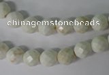 CWB301 15.5 inches 6mm faceted round howlite turquoise beads