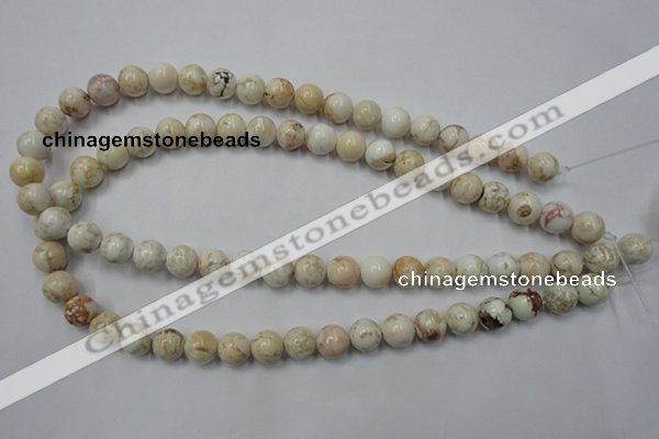 CWB313 15.5 inches 10mm round howlite turquoise beads wholesale