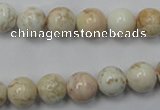 CWB314 15.5 inches 12mm round natural howlite turquoise beads