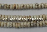 CWB320 15.5 inches 3*6mm rondelle natural howlite turquoise beads