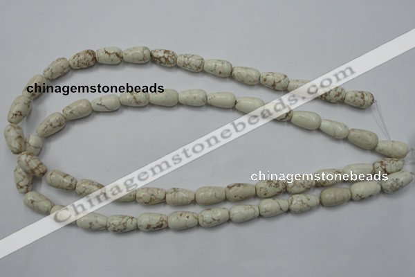 CWB331 15.5 inches 8*14mm teardrop howlite turquoise beads