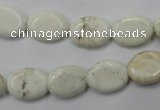 CWB352 15.5 inches 10*14mm oval howlite turquoise beads wholesale