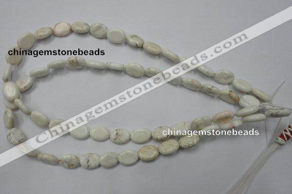 CWB352 15.5 inches 10*14mm oval howlite turquoise beads wholesale