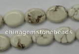 CWB353 15.5 inches 12*16mm oval howlite turquoise beads wholesale