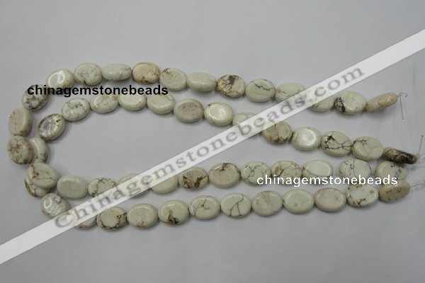 CWB353 15.5 inches 12*16mm oval howlite turquoise beads wholesale