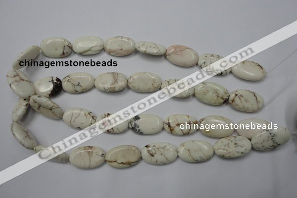 CWB355 15.5 inches 16*25mm oval howlite turquoise beads wholesale