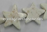 CWB379 15.5 inches 25*25mm star howlite turquoise beads wholesale