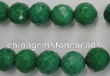 CWB403 15.5 inches 10mm faceted round howlite turquoise beads