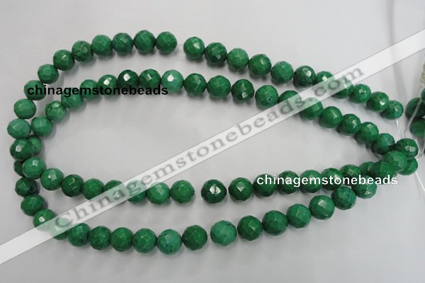 CWB403 15.5 inches 10mm faceted round howlite turquoise beads