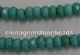 CWB442 15.5 inches 5*8mm faceted rondelle howlite turquoise beads