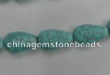 CWB471 15.5 inches 10*16mm faceted teardrop howlite turquoise beads