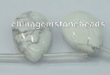 CWB54 20*30mm top-drilled teardrop natural white howlite gemstone beads