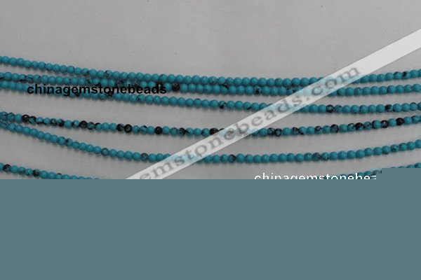 CWB550 15.5 inches 2mm round howlite turquoise beads wholesale