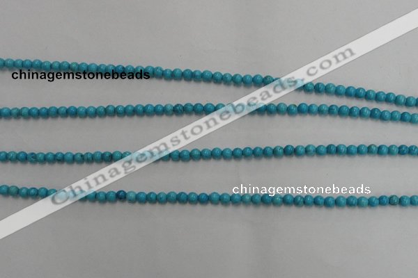 CWB552 15.5 inches 4mm round howlite turquoise beads wholesale