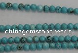 CWB553 15.5 inches 4mm round howlite turquoise beads wholesale